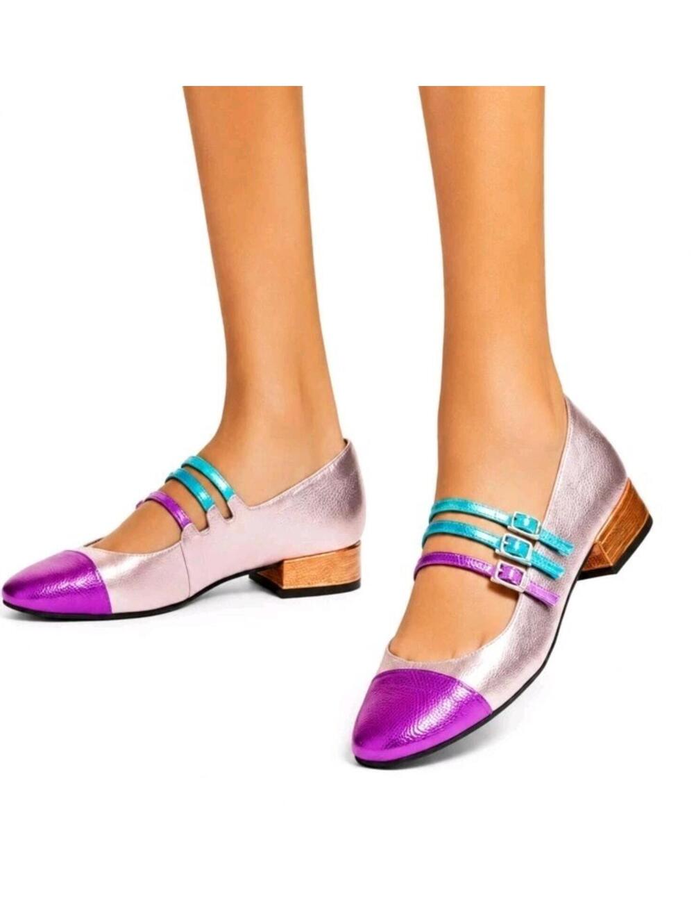 KURT GEIGER LONDON Pierra Mary Jane Flats Size 37/US 6.5 Upper Leather NEW - Picture 11 of 12